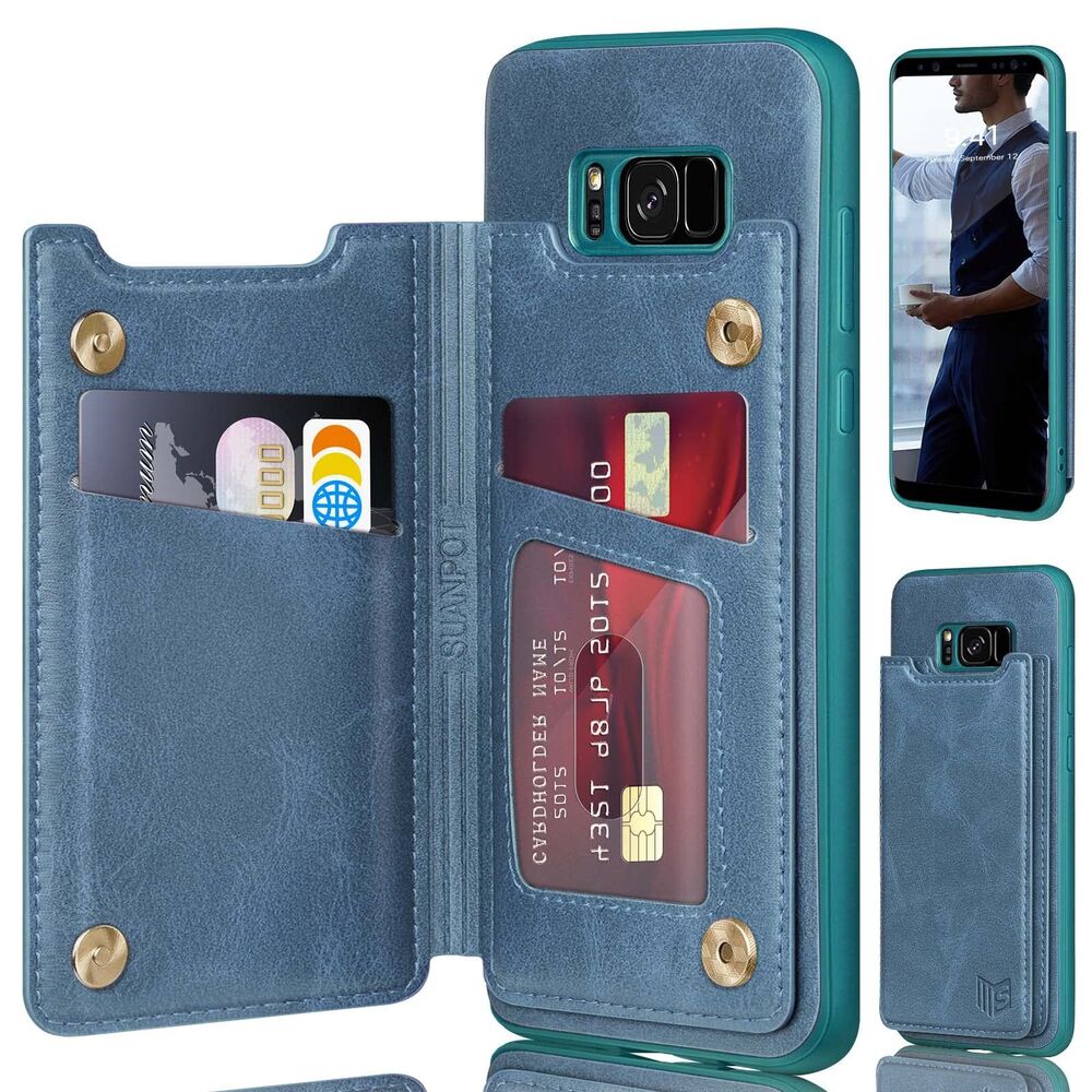 Samsung Galaxy S8 Wallet case Flip Book PU Leather Phone case